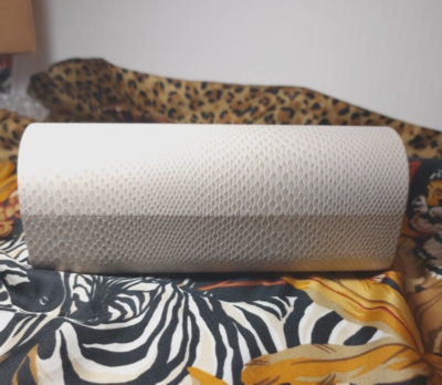 Jimmy Choo SunGlasses Case Faux Snakeskin, Silver Trim  display picture 3