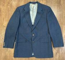 Hart Schaffner Marx Jack Nicklaus Golden Bear Teal Blue Sport Coat Blazer 40R D2