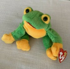 Ty Beanie Baby SMOOCHY THE FROG 1997 Retired RARE with Tag Errors Commemorative