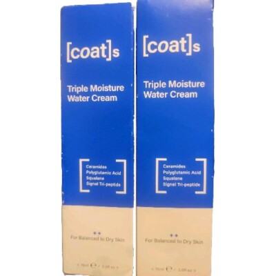 2 COATS Triple Moisturizing Water Cream For Balanced To Dry Skin 2.5oz