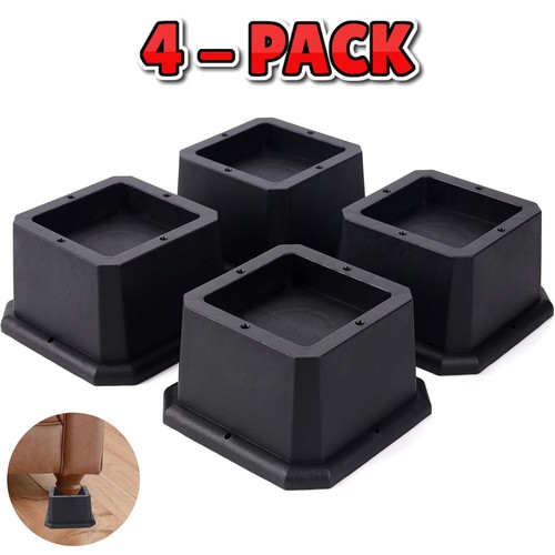 4 Stück Möbel Setzstufen 2 Zoll Schwerlast Bettaufzüge für Tisch Schreibtisch Stuhl - Bild 1 von 7