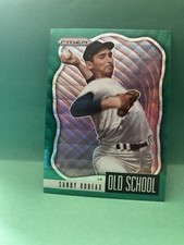 Sandy Koufax 2021 Panini Prizm Green Waze Old School Card #OS-7. Dodgers. 