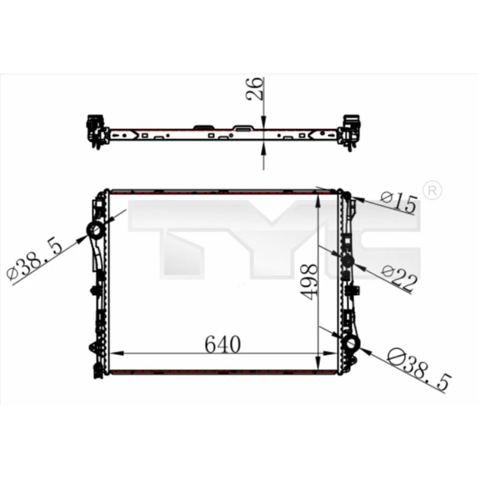 Radiateur Eau Compatible Pour Mercedes GLC Classe E T-Model X253 S213 W447 - Photo 1/1
