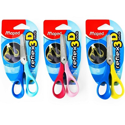 Maped Reflex 3D Vivo Right Handed Children's Safety School Scissors - 12cm/4''