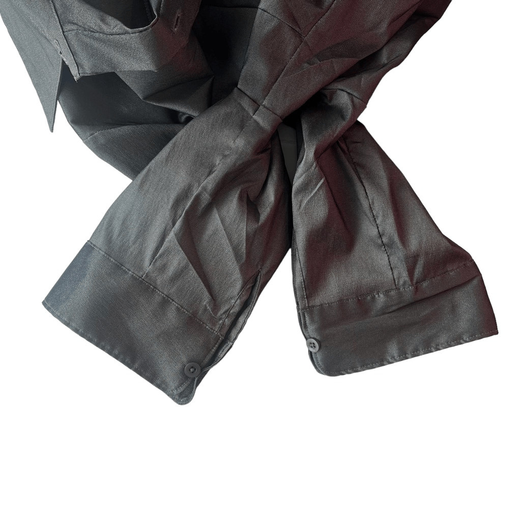 Express Women’s Gray Button Down Stretch High She… - image 4