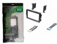 Chrysler Dodge Jeep Double Din Dash Kit for Radio Stereo Install 2 Wire Harness