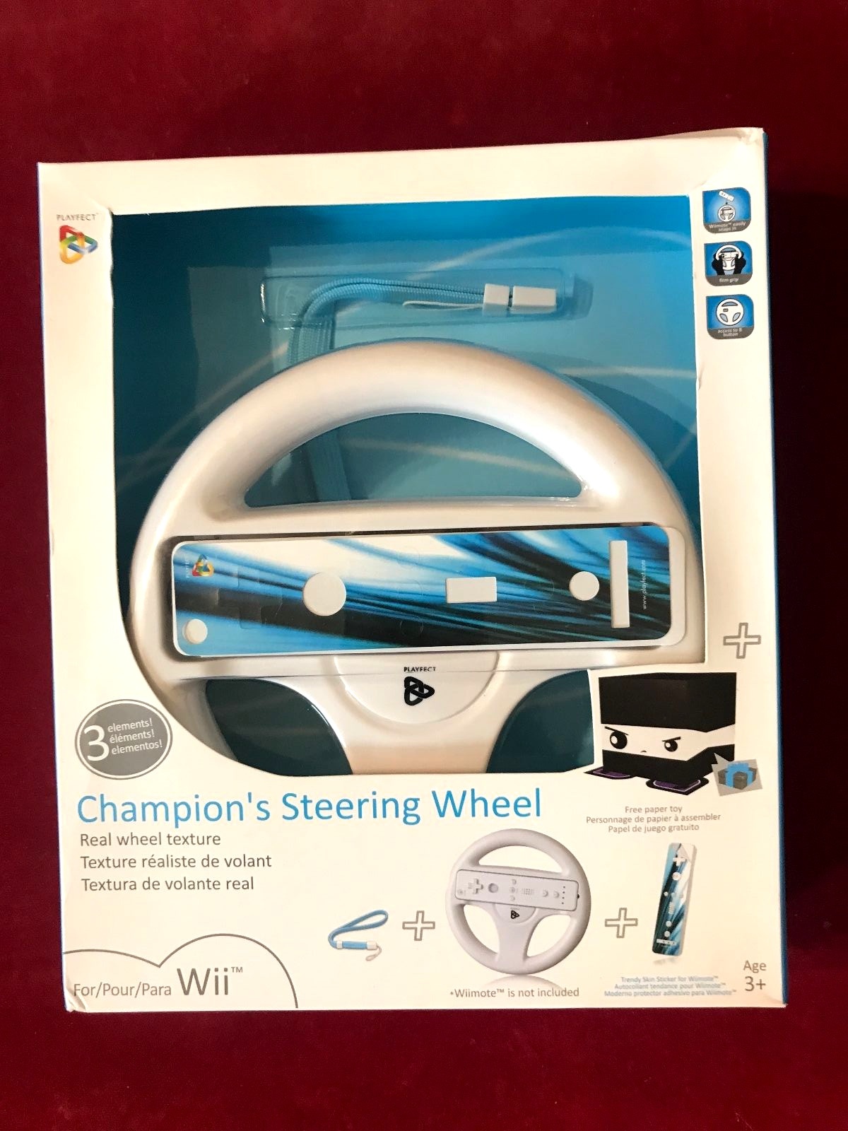 Playfect Champion's Steering Wheel for Nintendo Wii