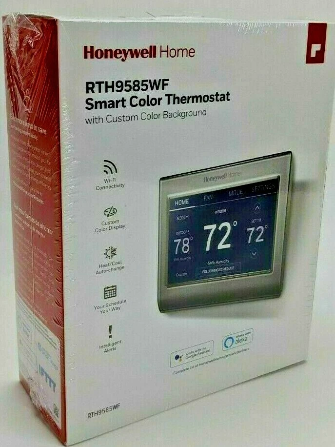 Honeywell Wi-Fi Smart Color Programmable Thermostat (RTH9585WF)  - Image 3 of 4