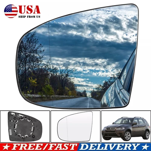 Left Driver Side Mirror Glass Heated Fit for BMW X6 E71 E72 2008-2014 4.0L 4.4L