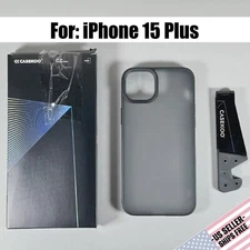 CASEKOO Case for iPhone 15 Plus - Frosted Black | Portable Phone Stand