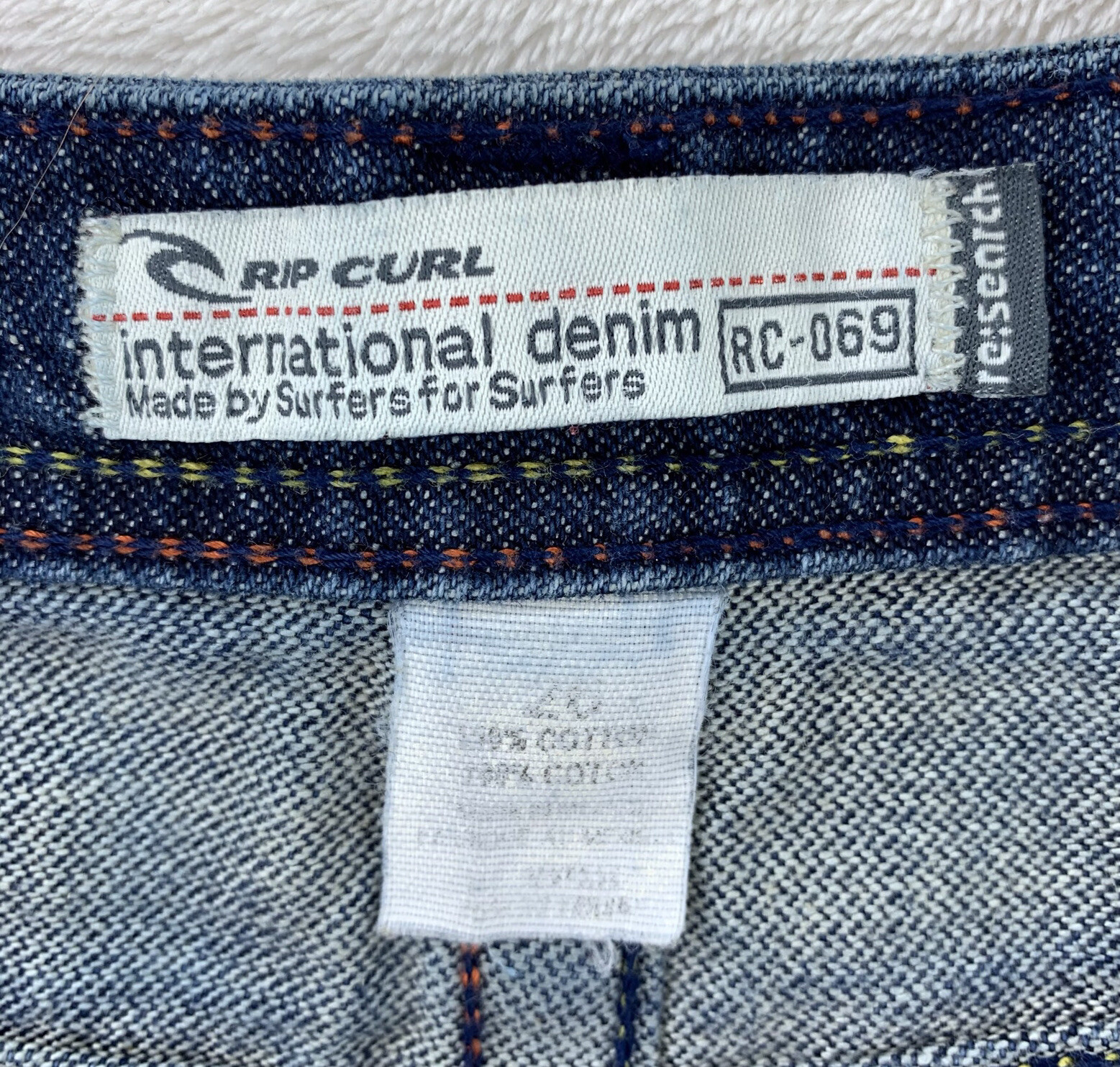 Rip Curl Denim Skirt Fly Front Medium Wash Colorf… - image 8