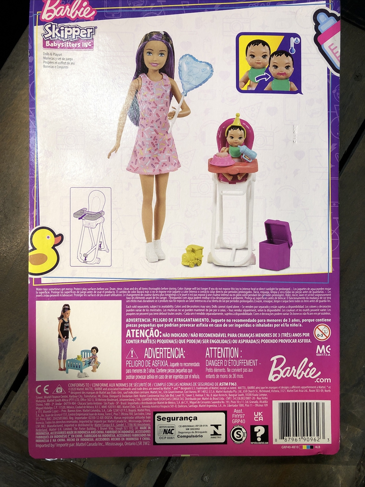 New Barbie Babysitter Doll Playset Toddler Baby Birthday Party Theme Accessories