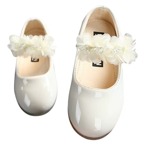 Sweet Princess Girls Shoes Soft Sole Anti-Slip Kids Leather Shoes Casual Flats F