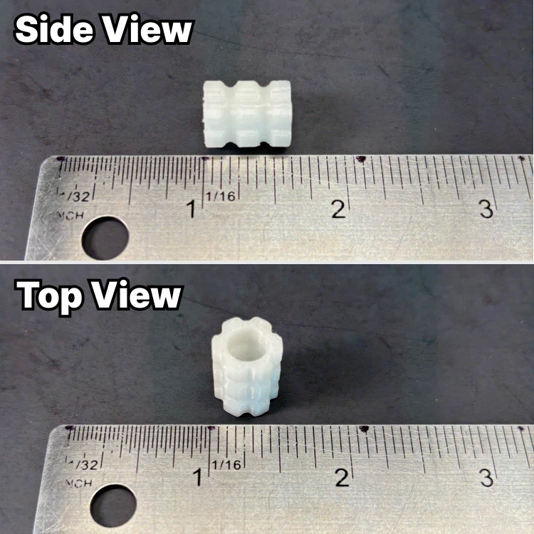 Paquete de 12 cuentas tácticas acanaladas Paracord verde brillante en la oscuridad, impresas en 3D Foto 4 de 4
