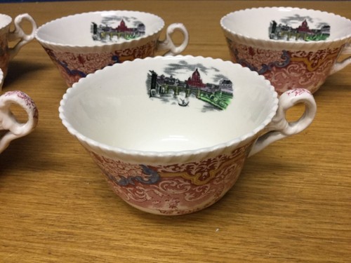 5 Rare Antique COPELAND SPODE Multi-Colored Coffee Cups Only - England - Picture 2 of 4