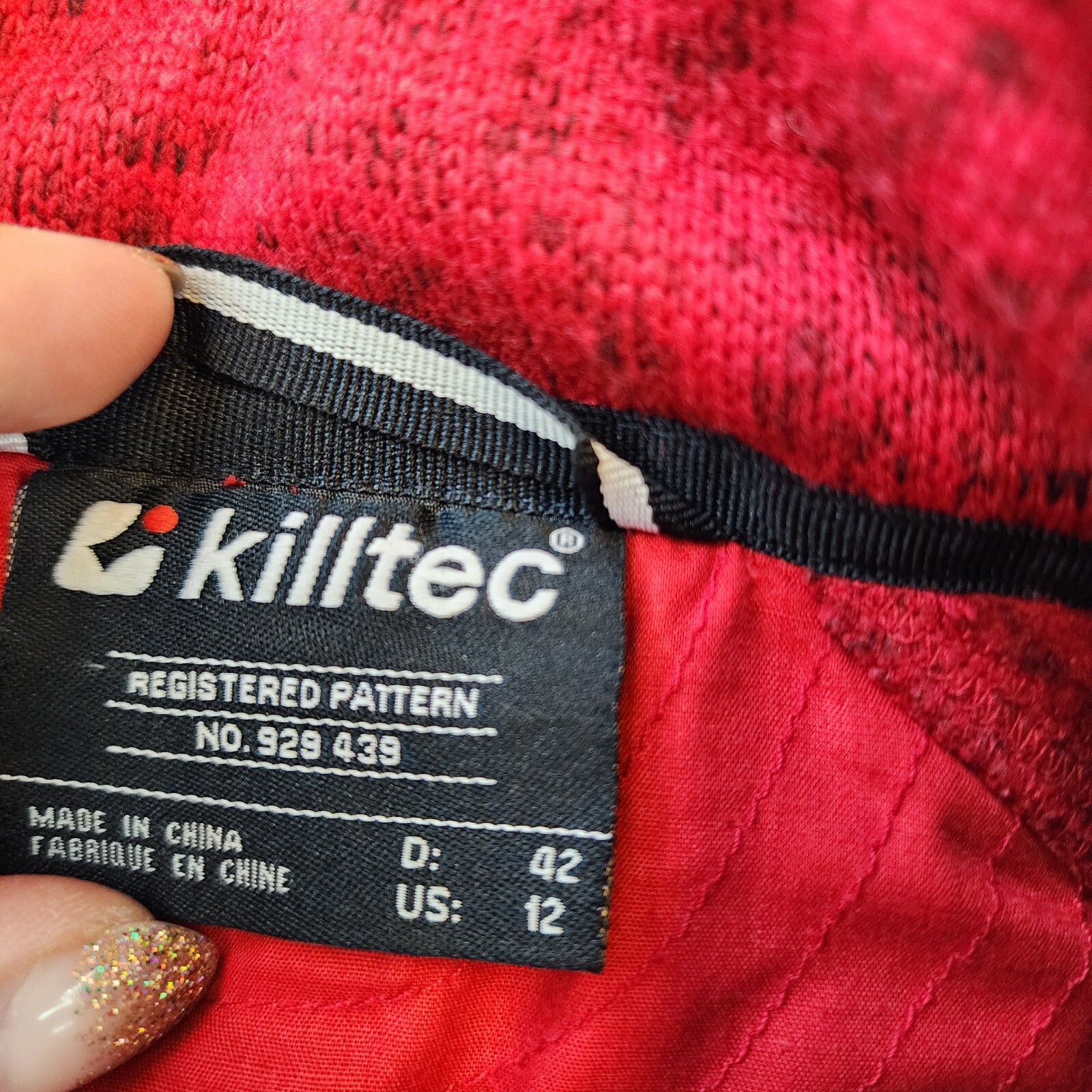 Killtec Jacket Full Zip Knit 12 Red Active Winter… - image 5