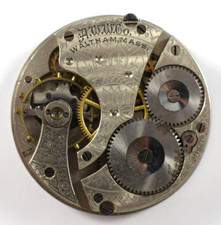 Vintage Waltham Grade 610 16s 7J Hunting Pocket Watch Movement lot.qk