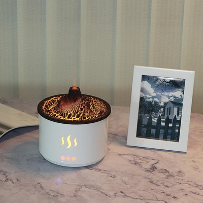 Oil Diffusers  Humidifier Volcano Design 500ml Tank LED Lights L