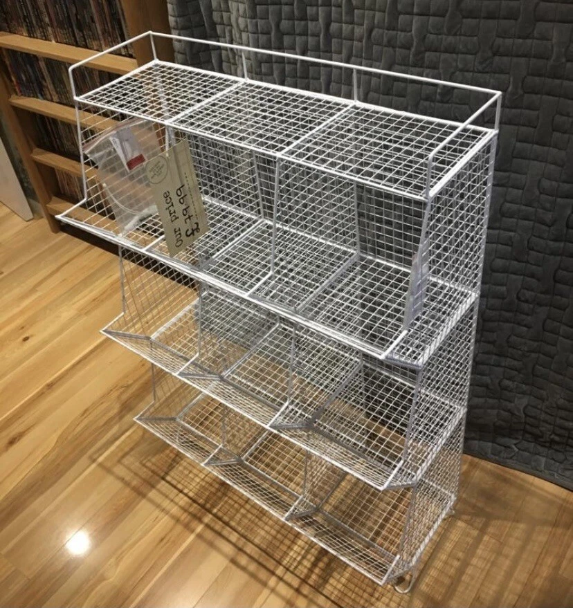 Metal wire White cube storage New With Labels. Mounted or Free Standing