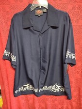 Men's Tribal Button Up Shirt Purple New With Tags XL