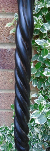 Hardwood ebony walking stick with Mop inlay and carved kings detail- lovely item - Picture 15 of 18