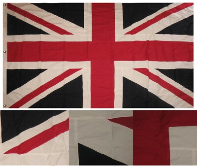 5x8 Embroidered Sewn UK United Kingdom Cotton Flag 5'x8' Grommets