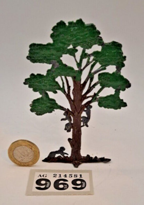 Vorkrieg Charbens Hohlguss Blei Zoo Figur: Gibbon Monkey Tree