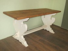 TAVOLO CONSOLE LEGNO VECCHIO SHABBY DIETRO DIVANO COUNTRY PEZZO UNICO