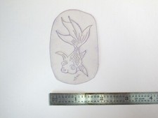 vtg 1960s 1970s Tattoo Flash acetate stencil Ocean - Cartoon Goldfish signed OC1