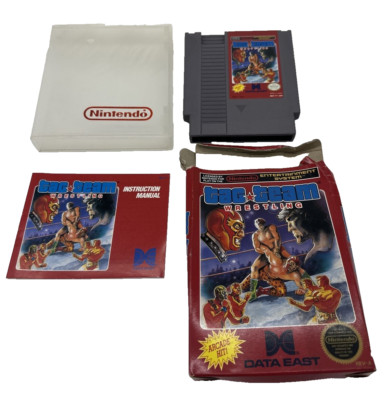 NES Game in Box ''Tag Team Wrestling'' With Manual Protective Case Nintendo