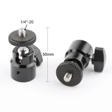 2Pcs CAMVATE 1/4"-20 Mount Mini Ball Head Flash Bracket Holder for Camera Tripod