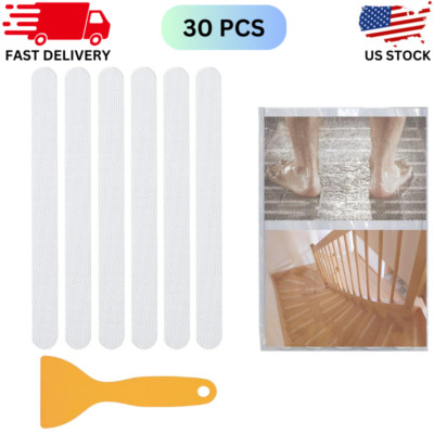 30 Pcs Non Slip Shower Sticker Adhesive Strips for Bathroom Floor Tub Stairs