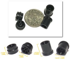 4pc BTO Newly Made Aurora G G-PLUS HO Slot Car FRONT REAR Wheels 8894 8893 Blk