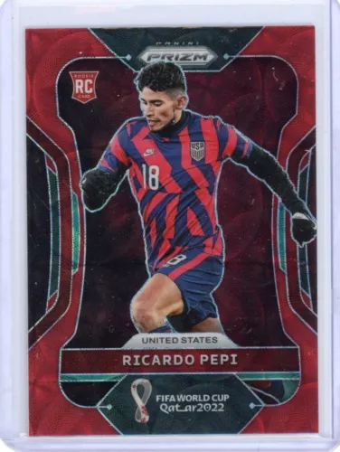 Ricardo Pepi 2022 Panini Prizm World Cup Choice Red Rookie RC #205 USA