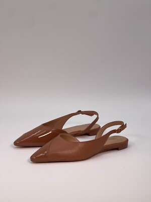 Naturalizer 27 Makenna Slingback Flat Sandals Hazelnut Brown Size 6M