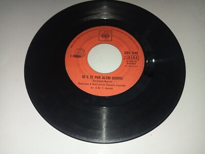 Disco 45 Giri i Pooh Io e Te Per Altri Giorni - Lettera da Marienbad SCD1