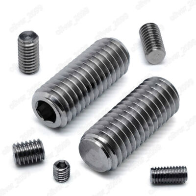 Titanium GR5 Hex Socket Set Screws Flat Point Grub Screws DIN913 M3 M4 M5 M6 M8
