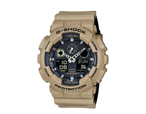 Casio G-Shock GA100 Analog-Digital Resin Beige Men's Watch GA100L-8A | eBay
