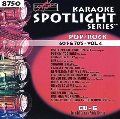 Karaoke: Pop/Rock 60's & 70's - Vol. 4 (CD + G, 2000, Sound Choice) | eBay