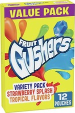 Betty Crocker Fruit Gushers Strawberry & Tropical Variety Pack 12's 272g