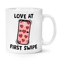 Liebe Bei Erste Swipe 284Ml Becher Tasse Valentinstag Freundin Lustiger Witz