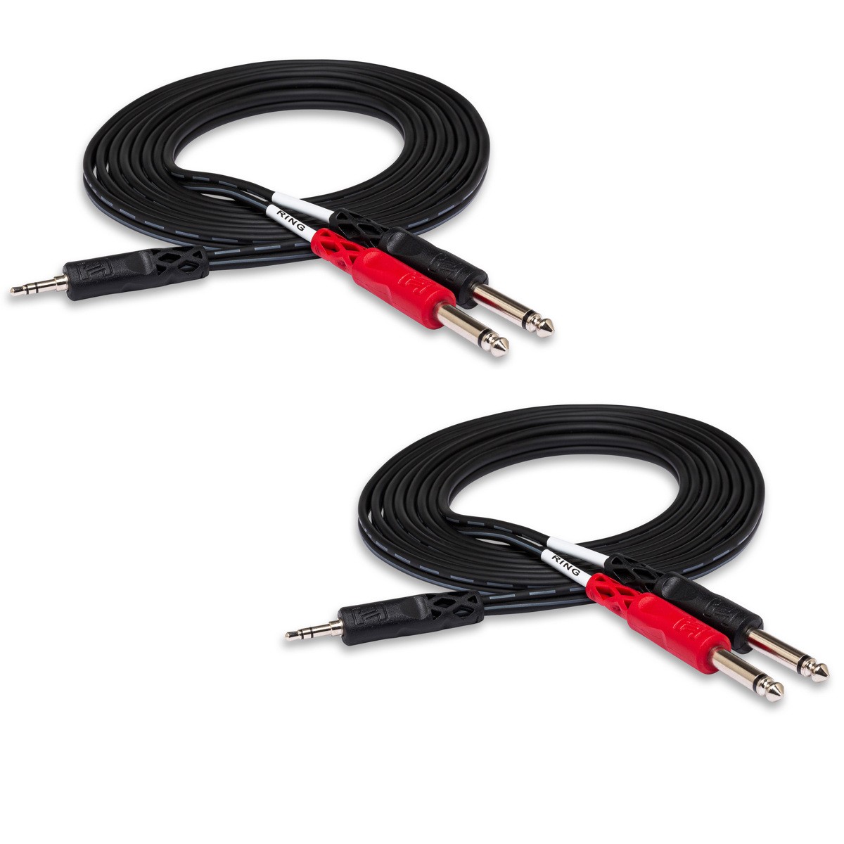 Hosa Technology 2x 10 Stereo 35mm Mini Male to Two Mono 14in Phone Plugs Bre 6790₽