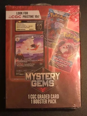 Pokémon Mystery Gems - 1 CGC Graded Card & 1 TCG Booster Pack New Sealed NIB