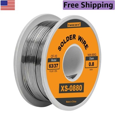 Compact 63/37 Tin-Lead Solder Wire 80g - Ideal for Electronics Maintenance