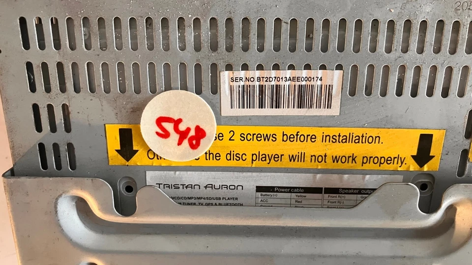 Tristan Auron Autoradio Navi Modell Nr. BT2D7013A NR.000548 - Bild 2 von 3