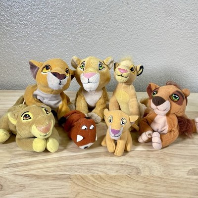 Lot Of 7 Lion King Vintage Plushies Simba Nala Pumbaa