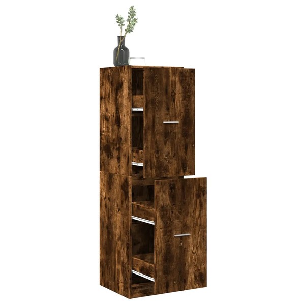 Apothekerschrank RäUchereiche 40X41X144,5 Cm Holzwerkstoff-image