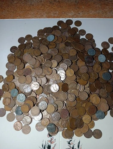Lincoln Wheat pennies 1909-1958 5 lbs Pounds Circulated Bulk Lot unsearched. C