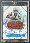 BRYCE YOUNG 2024 TOPPS MOTIF ROOKIE DUAL BALL RELIC AUTO 03/25 PANTHERS RC