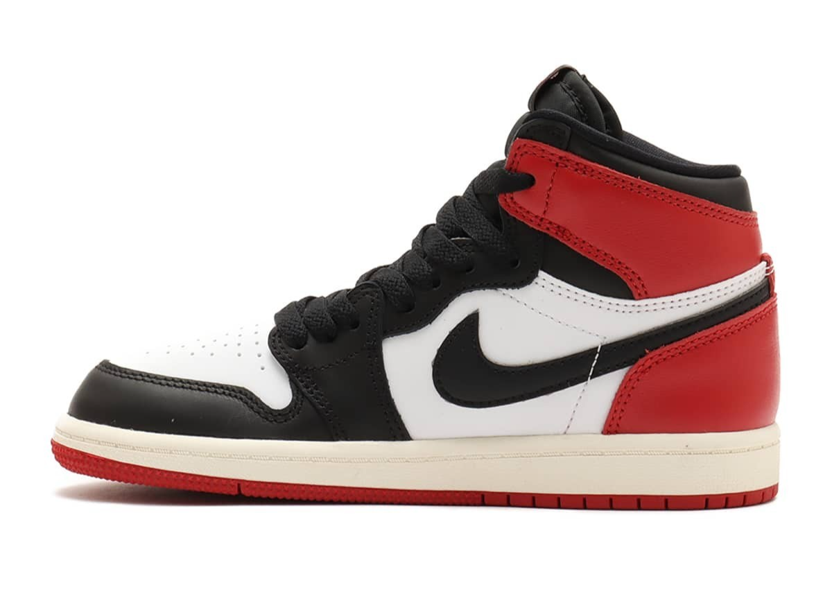 Nike Air Jordan 1 Retro High OG Black Toe FD1412-106 Preschool's